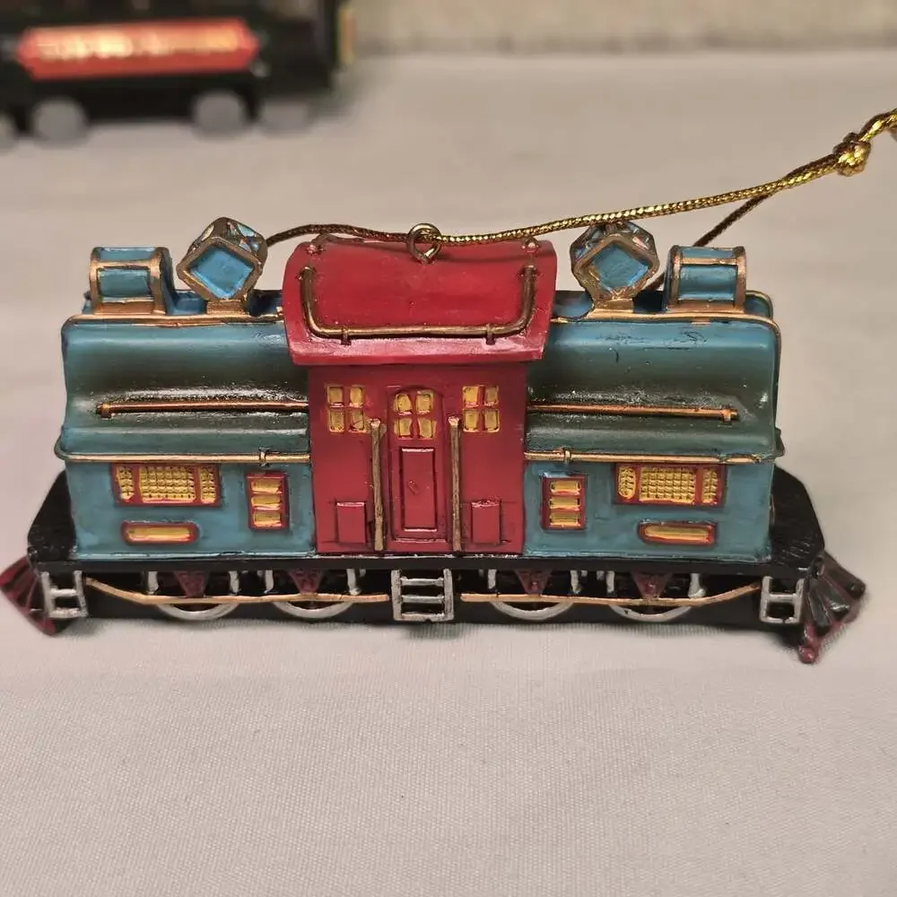 Vintage San Francisco Cable Car Ornament Set 2 Powell & Market Trolley 3–3.5